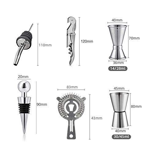 NXYJD Bartender-Kit 22pcs Cocktail-Shaker-Bar-Set Anfänger Bartender-Tools Kit Bartending-Tools – Bild 8