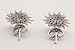 Sun Shape Special Design Turkish Evil Eye Handmade 925 Sterling Silver Round Cut Sapphire White Topaz Rhodium Stud Earrings