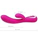 AKStore Adult Product Double Vibrating Female Sex Toy USB Charging Silicone 30-Frequency Vibrating Massage Stimulation G-Spot and Clitoris Vibrator for Women,Pink