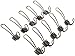 Heavy Duty Rustic Entryway Hooks - 10 Pack of Wall Mounted Vintage Double Coat Hangers with Four Extra Long Bronze Metal Screws Included