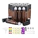 24, 10ml Roller Bottles for Essential Oils - Amber, Glass with Stainless Steel Roller Balls by Mavogel (3 Extra Roller Balls, 54 Pieces Labels, Opener, Funnel, Dropper, Brush Included)