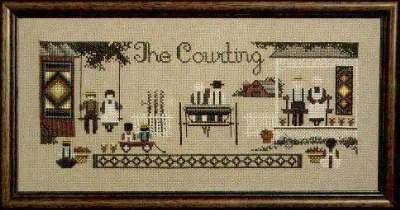The Courting, Cross Stitch from Told in a Garden