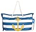 Beach Bag XL, Waterproof Lining, Travel Tote Bag, Zipper Closure, Inner Pockets