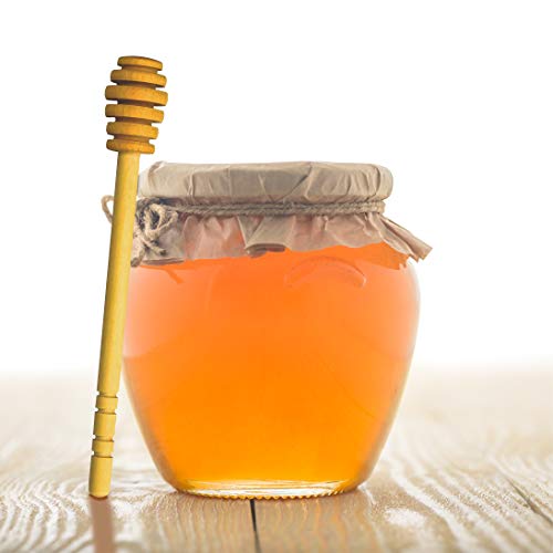 Wooden Honey Dipper Sticks by BIBI HONEY – 6,5 Inch Wooden Syrup Dippers – Honeycomb Sticks Perfect for Drizzling Honey | Maple Syrup | Chocolate | Caramel - Honey Spoons – 4 Pack - Thumbnail 4
