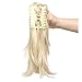 Jaw Claw Hair Ponytail Clip in on Hairpiece Extensions for Updo Style for Women Medium Blonde