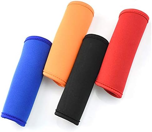 GIANCOMICS 4 Pack Soft Identifiers Luggage Handle Wraps for Travel Suitcase Neoprene Velcro Stroller Grips Covers
