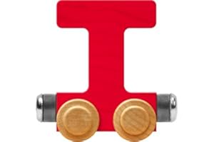 Maple Landmark NameTrains Bright Letter Car T - Made in USA (Red)