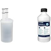 EcoPure EPWHEF Whole Home Replacement Filter, Transparent/White &amp; EPCL Water Softener Cleaner, Off-White