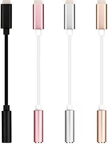 iDeaology Lightning to 3.5mm Headphone Jack Adapter [Length 5.7" inches] for iPhone 7 and iPhone 7 Plus, iPhone 7 Lightning Port to 3.5mm Female Audio Jack Headphone Cable Adapter (Rose Gold)