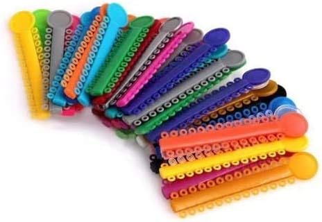 1040Pcs Dental Ligature ties Orthodontics Elastic Rubber Bands Multi