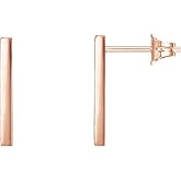 PAVOI 14K Gold Plated 925 Sterling Silver Post Dainty Mini Bar Stud Earrings | Gold Earrings for Women