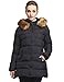 WenVen Women's Winter Thicken Puffer Coat With Fur Trim Removable Hood