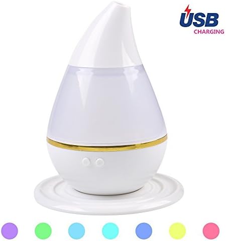 ZIME Mini USB Charging Ultrasound Atomization Humidifier Water Droplets Aromatherapy Humidifier Atomizer Car/Office/Room Air Purifier - with Colorful Gradient Light