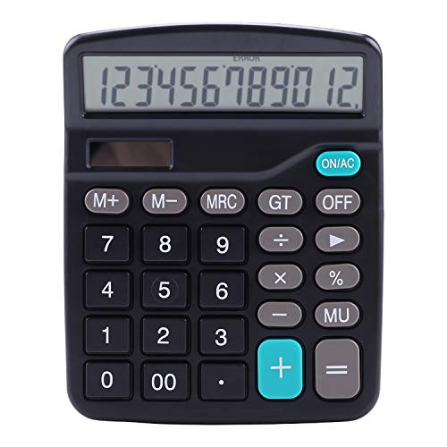 LICHAMP Desk Calculators with Big Buttons and Large Display, Office Desktop Calculator Basic 12