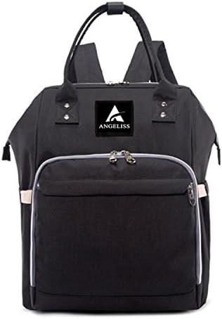 Baby Diaper Bag Backpack - Multi Function Waterproof Portable Travel Nappy Bags For Boy Girl Newborn Baby Care Cute Eco Large Small And Mini Mom Tote Bag (BLACK)