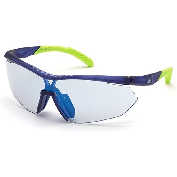 Amazon.com: Sunglasses Adidas Sport SP 0027 91X Matte Blue/Mirror