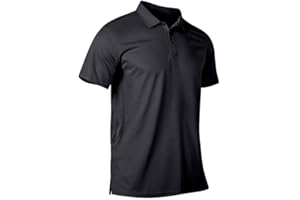 YEPAFO Mens Polo Shirts Short Sleeve Dri Fit Performance Polo T Shirts Collared Tactical Shirt Athletic UPF 50+ Golf Shirts