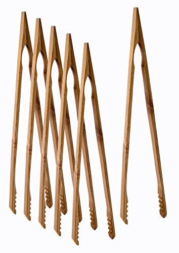 Culina Bamboo Tongs - Set Of 6