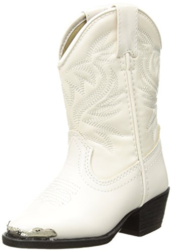 Smoky Mountain Girls Mesquite Western Boot Round Toe White 6.5