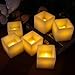 LED Lytes Flameless Candles, 6 Square Ivory Wax Candles 2 Inches X 2 Inches