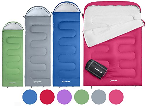 [- KingCamp Oasis 3 Season Sleeping Bag 4 Available Sizes (Child, Adult, Extra-Large & Extra-La
