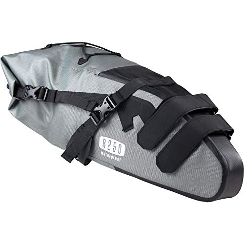 R250 防水サドルバッグ ラージ グレー