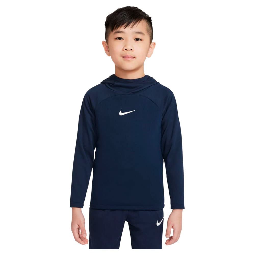NIKE Boy's Lk Df Acdpr Hoodie, Obsidian/Obsidian/White, 104 UK