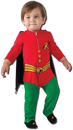 Rubies Babys Dc Comics Superhero Style Baby Robin Costume, Multi, 6-12 Months