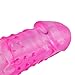 Condom Extender, Oomph! Crystal Soft Silicone Penis Extender Enlarger Sleeve Condom Sexual Delay Ejaculation Toy for Men (Lengthen 70mm) Pink