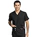 Med Couture Men's 'MC2' Red Alert Tactical Multi-Pocket Scrub Top, Black, Medium