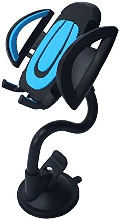 Smartland Universal Long Arm Windshield Dashboard Car Mount Holder Cradle for iPhone 6s/6 plus 5s 5 se Samsung Galaxy S7 S6 edge S5 S4 and Note 5/4/3 (Blue)