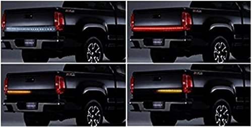 New 49" Auto Tailgate LED Light Bar Red Yellow White Reverse Stop Running Brake Turn Signal 48Red 48pcYellow &24pcs white LED,2 Year Limited Warranty