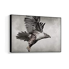 Framed Canvas Wall Art for Living Room, Bedroom Black and White Animal Canvas Prints for Home Decoration Ready to Hanging - 16x24 inches