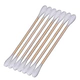 eBoot 600 Pack Cotton Swabs with Bamboo Handle Double Head Cotton Stick