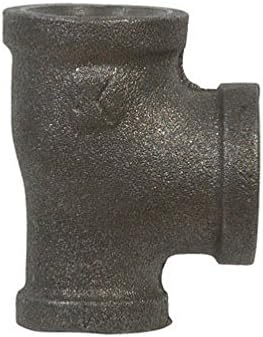 B & K Reducing Tee Malleable Black Iron 3/4 " X 1/2 " X 3/4 "