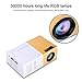 ASHATA Video Mini HD Projector, LED Home Theater 4K TV Movie Projector Support Laptop Phone 1080P/HDMI/VGA/USB/TV Box/Laptop/DVD for Indoor Outdoor Entertainment(US Plug)thumb 4