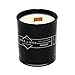 Wax and Wick 12oz Scented Candle for Men, 100% Soy Wax, Double Wood Wick, Black Jar, Whiskey Scent, Long Lasting, Masculine Scents, Perfect for Home, Mancave, Bachelor Pad, Men's Gift - Made in USA