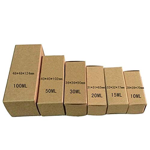 Rectangle Kraft Paper Essential Oil Bottle Boxes Personal Care Lip Care Lip Balms Treatments Packaging Lipgloss Holder Case Makeup Storage Beauty Container (50, 1.1x1.1x2.75 inch) - Thumbnail 4