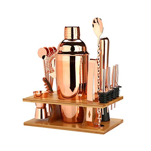 CJTMY Cocktail-Shaker-Herstellungs-Set, 16pcs Bartender-Kit for Mixerwein, Edelstahl-Bars Tool, Home Drink Partyzubehör…