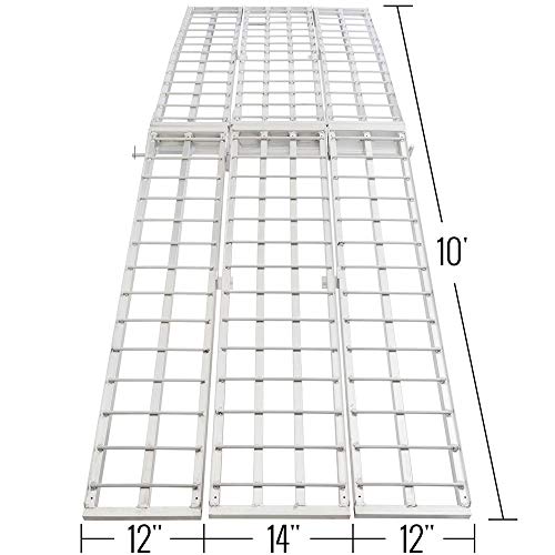 Black Widow MF-12038 Heavy-Duty Folding 3-Piece Motorcycle Ramp with 1500 lb.Capacity - //coolthings.us