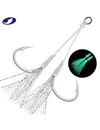 Ocean gato Assist Ganchos mariposa Glow Jigging Jigs lento rápido Fall ganchos tamaño 2 0,3 0,4 0,5 0