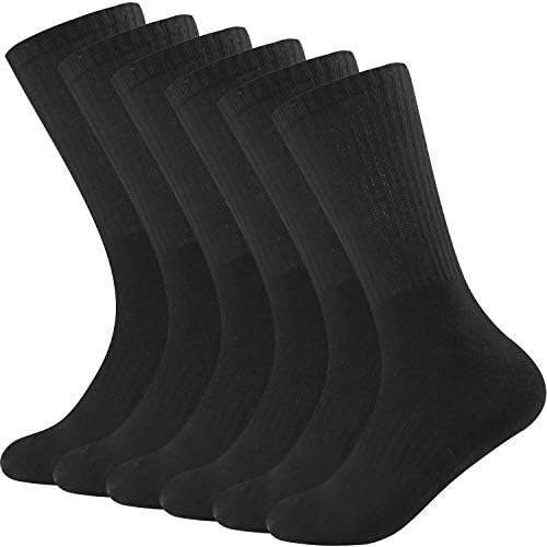 Areke Mens Performance Cotton Cushioned Athletic Ankle Low Cut Socks for Sport Casual 6-Pack