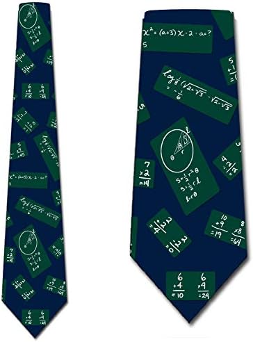 Math Ties Mens Education Chalkboard Necktie by Three Rooker