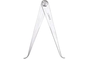 Starrett Caliper with High-Grade Steel Legs and Improved Joint Design for Tension Adjustment - 6" Size and Capacity, Firm-Joint Type, Flat Leg Style - 27-6
