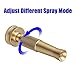 M MINGLE Twist Hose Nozzle, Heavy Duty Brass Adjustable, 3/4 Inch GHT, 2 Pack