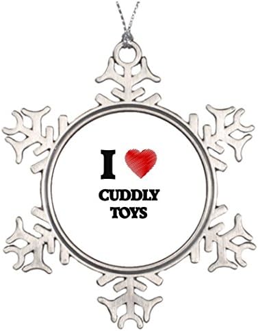 Xmas Trees Decorated I love Cuddly Toys Personalized Christmas Snowflake Ornament Injectable Testostero