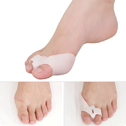 2 Pieces Soft Silicone Gel Toe Separators Straightener Bunion Protector - Soft Toe Separators - Bunion Toe Straightener - Big Toe Straightener