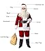 Obosoyo Santa Suit for Men, Men's Deluxe Santa Suit Accessories 11pc. Christmas Ultra Velvet Adult Santa Claus Costume