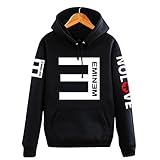 Dreamall Men's Unisex Eminem Hip Hop Sweater Hoodie Hoody Sweater S Black