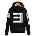 Dreamall Men's Unisex Eminem Hip Hop Sweater Hoodie Hoody Sweater S Black